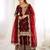 Maroon heavy embroidered sharara set