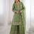 Green heavy embroidered suit