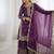 Royal purple embroidered sharara