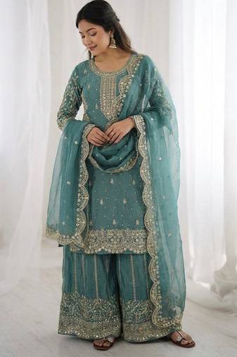 Light blue festive suit set