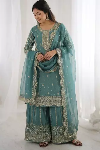 Light blue festive suit set