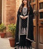Black designer sharara suit