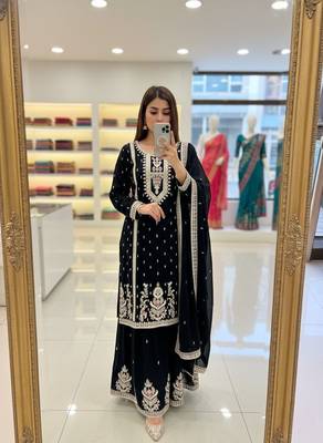 Black designer sharara suit 2