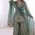 Sage green heavy embroidered suit