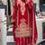 Red heavy embroidered sharara set