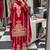 Red heavy embroidered sharara set