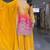 Yellow pink designer sharara