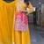 Yellow pink designer sharara