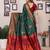 green soft art silk banarasi saree with blouse 