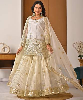 White gold sharara set 4