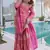 pink heavy embroidered sharara set