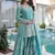 Blue designer embroidered sharara set