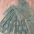 Blue olive dual tone designer embroidered sharara set