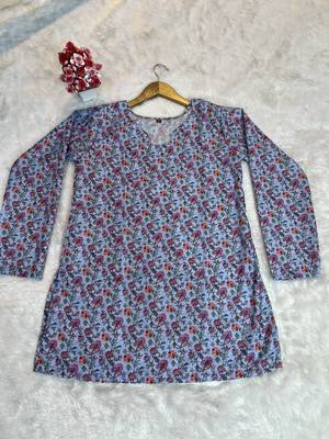  floral digital print muslin silk blend tunic 5