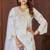 White Color Embroidery with Sequins & Heavy Hand work Viscose Roman Kurti pant Set
