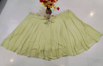 Eilara Women's Faux Georgette Pastel Green Lehenga Choli 6