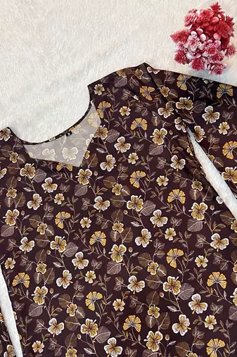  floral digital print muslin silk blend tunic