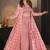 Barble pink faux georgette koti style western suit