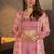 Barble pink faux georgette koti style western suit