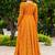 Bright orange faux georgette koti style western suit