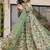 Green floral print cotton anarkalisuit