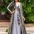 Light grey faux georgette koti style western suit