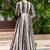 Light grey faux georgette koti style western suit
