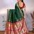 green soft art silk banarasi saree with blouse 