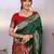 green soft art silk banarasi saree with blouse 