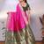 pink soft art silk banarasi saree with blouse 