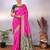 pink soft art silk banarasi saree with blouse 