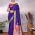 purple soft art silk banarasi saree with blouse 