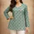 floral digital print muslin silk tunic / stylish short kurti for grilish