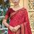 red soft silk blend woven work traditional saree