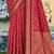 red soft silk blend woven work traditional saree