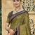 mehendi green soft silk blend woven work traditional saree