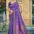 purple soft silk blend woven work traditional saree