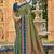 olive green soft silk blend woven work traditional saree