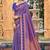 purple soft silk blend woven work traditional saree