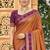 mustard orange soft silk blend woven work traditional saree