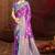 rani purple silk blend woven work traditional saree