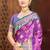 rani purple silk blend woven work traditional saree