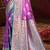 rani purple silk blend woven work traditional saree