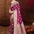 magenta wine silk blend woven work traditional saree