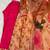 Peach Color Beautiful handwork Zarna Silk Kurti pant Set.