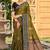 Sangam prints mehendi olive soft silk woven work traditional saree