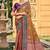 Sangam prints bronze brown soft silk woven work traditional saree
