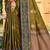 Sangam prints mehendi olive soft silk woven work traditional saree