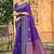 Sangam prints royal purple soft silk woven work traditional saree