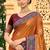Sangam prints rust orange soft silk woven work traditional saree
